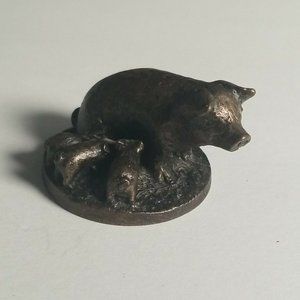 Bronze Age Scotland Handmade Scottish Figurine Pig Piglets Mom Babies 1.5"L 1"T